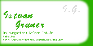 istvan gruner business card