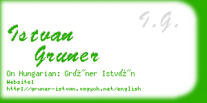 istvan gruner business card